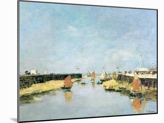 The Jetty, Trouville-Eugene Louis Boudin-Mounted Giclee Print