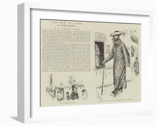 The Jew at Home-Joseph Pennell-Framed Giclee Print