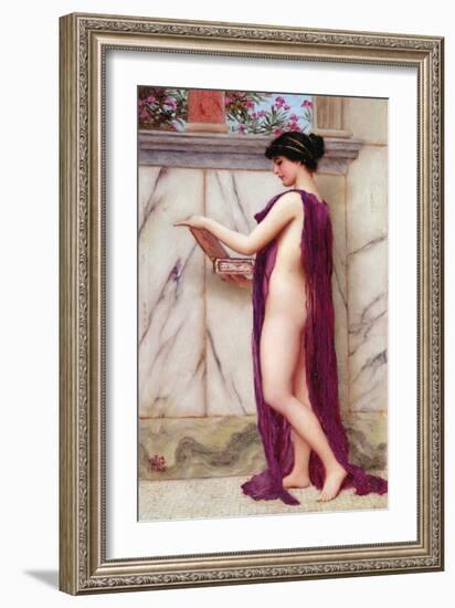 The Jewel Box (A Precious Gift), 1905 (Oil on Panel)-John William Godward-Framed Giclee Print