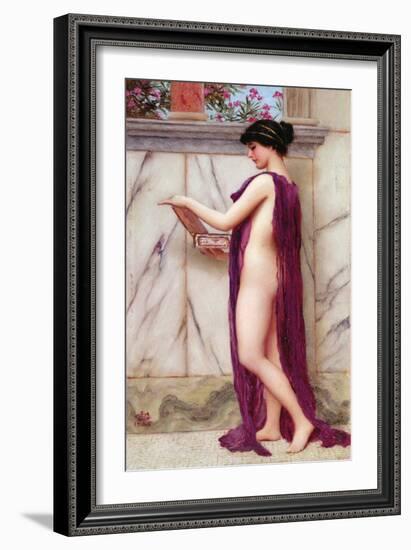 The Jewel Box (A Precious Gift), 1905 (Oil on Panel)-John William Godward-Framed Giclee Print