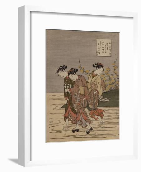 The Jewel River at Ide', from the Series 'The Six Jewel Rivers'-Suzuki Harunobu-Framed Giclee Print