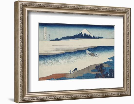 The Jewel River In Musashi Province-Katsushika Hokusai-Framed Art Print