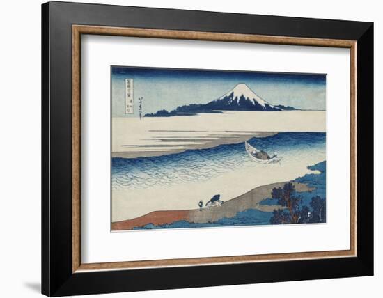 The Jewel River In Musashi Province-Katsushika Hokusai-Framed Art Print