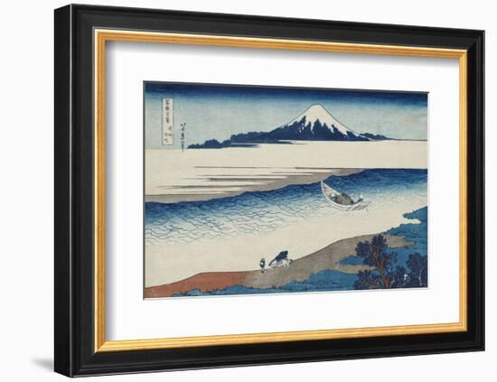 The Jewel River In Musashi Province-Katsushika Hokusai-Framed Art Print