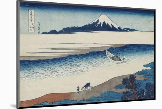 The Jewel River In Musashi Province-Katsushika Hokusai-Mounted Art Print