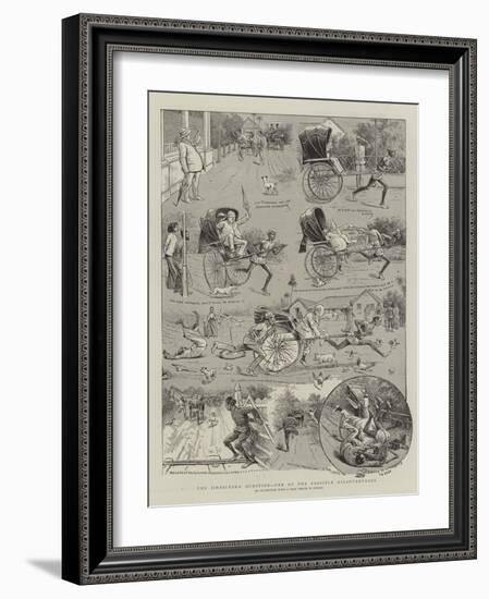 The Jinricksha Question, One of the Possible Disadvantages-null-Framed Giclee Print