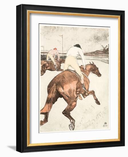 The Jockey, 1899 (Colour Litho)-Henri de Toulouse-Lautrec-Framed Giclee Print