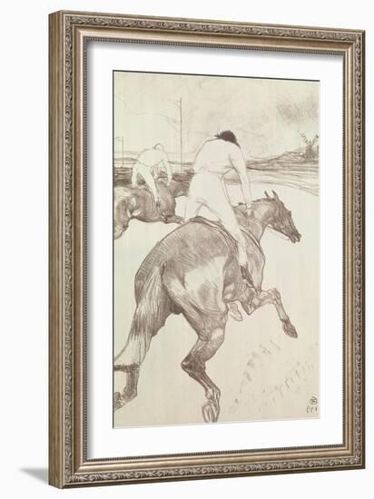 The Jockey, 1899 (Colour Lithograph)-Henri de Toulouse-Lautrec-Framed Giclee Print