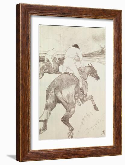 The Jockey, 1899 (Colour Lithograph)-Henri de Toulouse-Lautrec-Framed Giclee Print