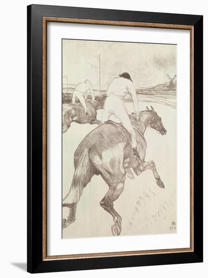The Jockey, 1899 (Colour Lithograph)-Henri de Toulouse-Lautrec-Framed Giclee Print