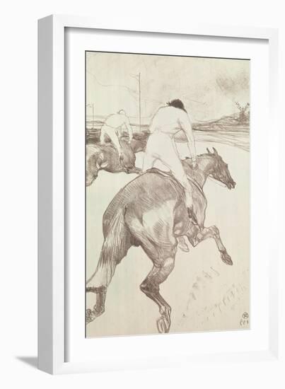 The Jockey, 1899 (Colour Lithograph)-Henri de Toulouse-Lautrec-Framed Giclee Print