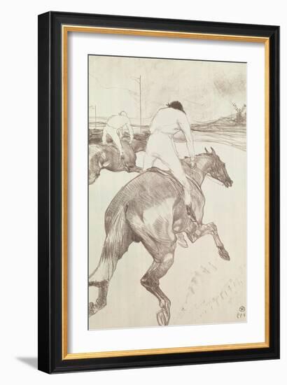 The Jockey, 1899 (Colour Lithograph)-Henri de Toulouse-Lautrec-Framed Giclee Print