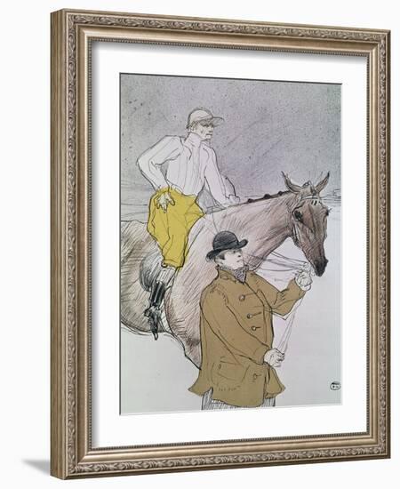 The Jockey Led to the Start-Henri de Toulouse-Lautrec-Framed Giclee Print