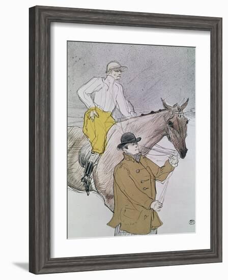 The Jockey Led to the Start-Henri de Toulouse-Lautrec-Framed Giclee Print