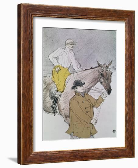 The Jockey Led to the Start-Henri de Toulouse-Lautrec-Framed Giclee Print