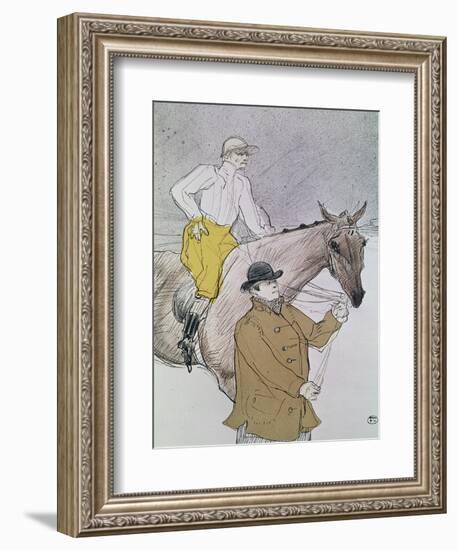 The Jockey Led to the Start-Henri de Toulouse-Lautrec-Framed Giclee Print