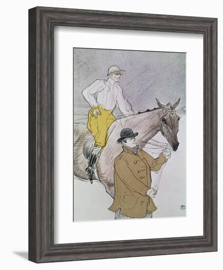 The Jockey Led to the Start-Henri de Toulouse-Lautrec-Framed Giclee Print