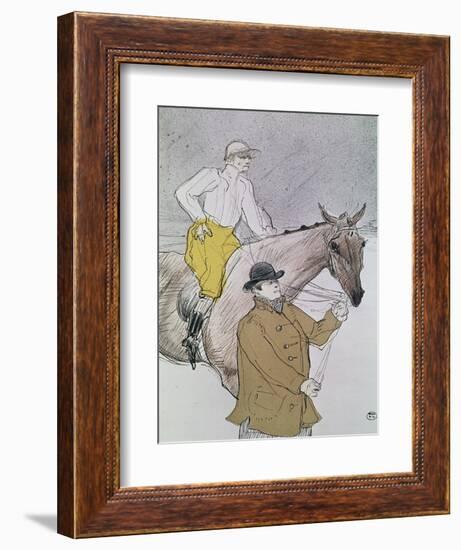 The Jockey Led to the Start-Henri de Toulouse-Lautrec-Framed Giclee Print