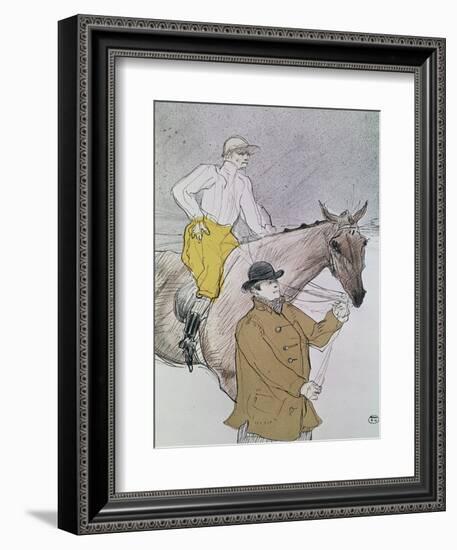 The Jockey Led to the Start-Henri de Toulouse-Lautrec-Framed Giclee Print