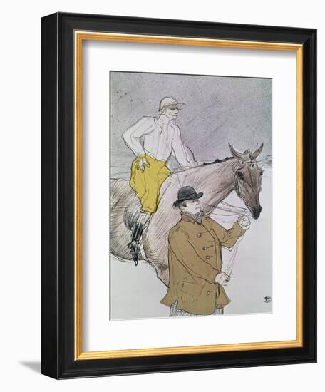 The Jockey Led to the Start-Henri de Toulouse-Lautrec-Framed Giclee Print