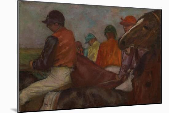 The Jockeys, C.1882-Edgar Degas-Mounted Giclee Print