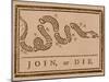 The Join Or Die Print Was a Political Cartoon Created by Benjamin Franklin-Stocktrek Images-Mounted Photographic Print