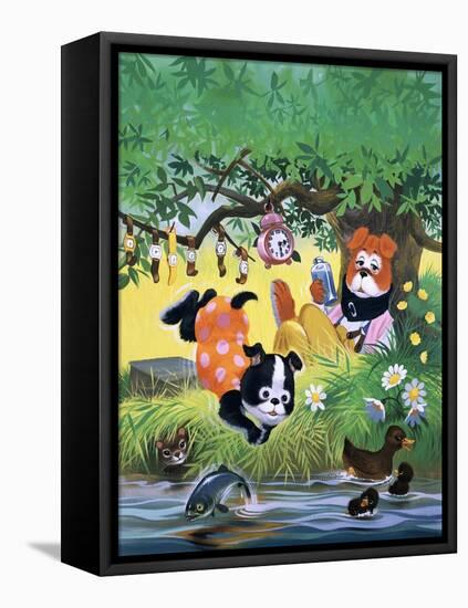 The Jolly Dogs-Francis Phillipps-Framed Premier Image Canvas