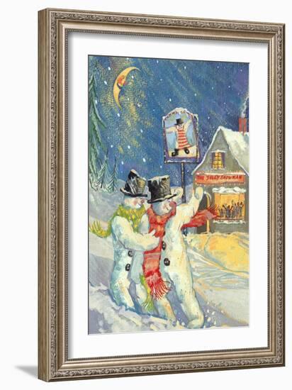 The Jolly Snowman-David Cooke-Framed Giclee Print