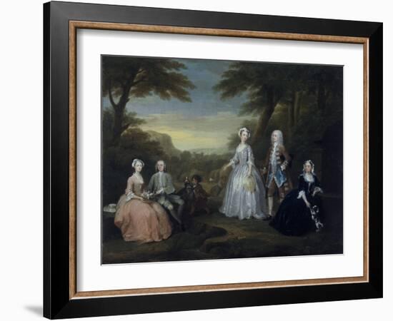 The Jones Family Conversation Piece, 1730 (Oil on Canvas)-William Hogarth-Framed Giclee Print