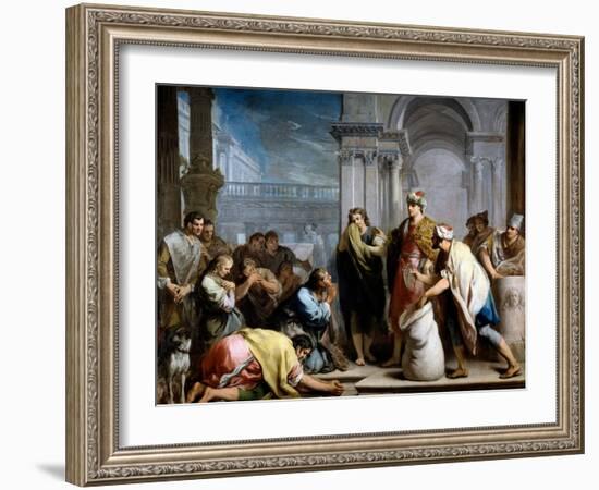 The Joseph's Silver Cup in Benjamin's Sack-Jacopo Amigoni-Framed Giclee Print