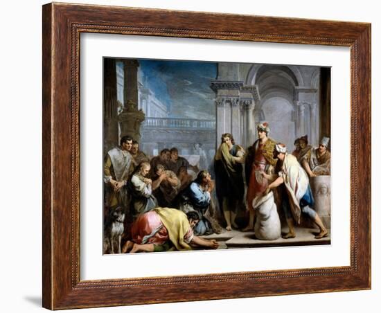 The Joseph's Silver Cup in Benjamin's Sack-Jacopo Amigoni-Framed Giclee Print