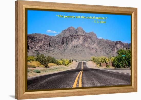 The Journey Not the Arrival Matters T.S. Eliot Quote-null-Framed Stretched Canvas