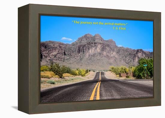 The Journey Not the Arrival Matters T.S. Eliot Quote-null-Framed Stretched Canvas