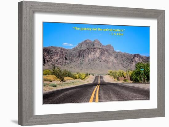 The Journey Not the Arrival Matters T.S. Eliot Quote-null-Framed Photo