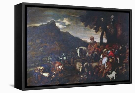 The Journey of Abraham's Family-Giovanni Benedetto Castiglione-Framed Premier Image Canvas