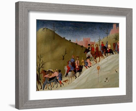 The Journey of the Magi, c.1433-5-Sassetta-Framed Giclee Print