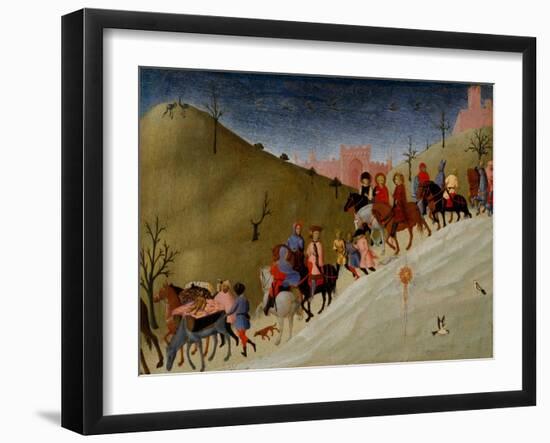 The Journey of the Magi, c.1433-5-Sassetta-Framed Giclee Print