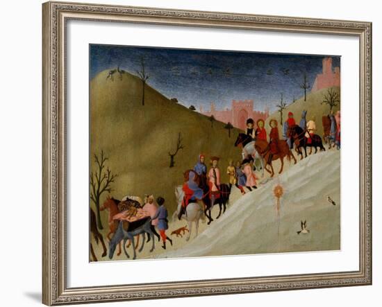 The Journey of the Magi, c.1433-5-Sassetta-Framed Giclee Print