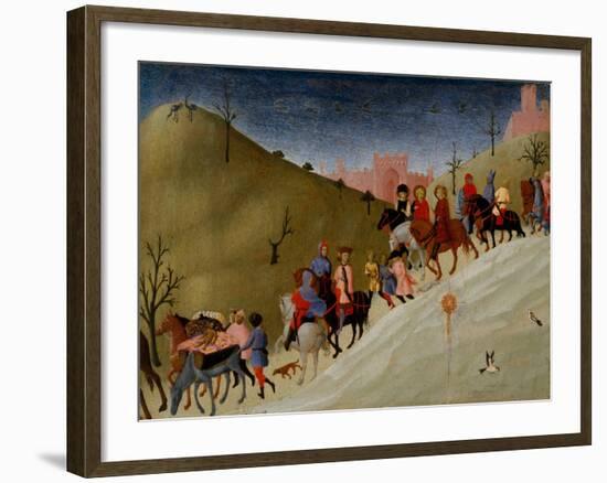 The Journey of the Magi, c.1433-5-Sassetta-Framed Giclee Print