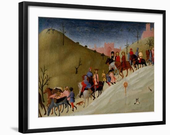 The Journey of the Magi, c.1433-5-Sassetta-Framed Giclee Print