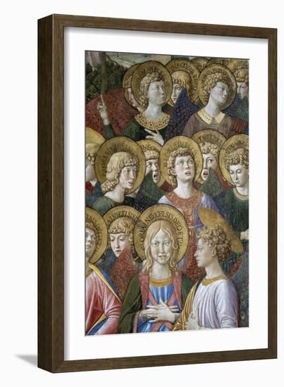The Journey of the Magi to Bethlehem. Detail: Angels. 1459 - 60-Benozzo Gozzoli-Framed Giclee Print