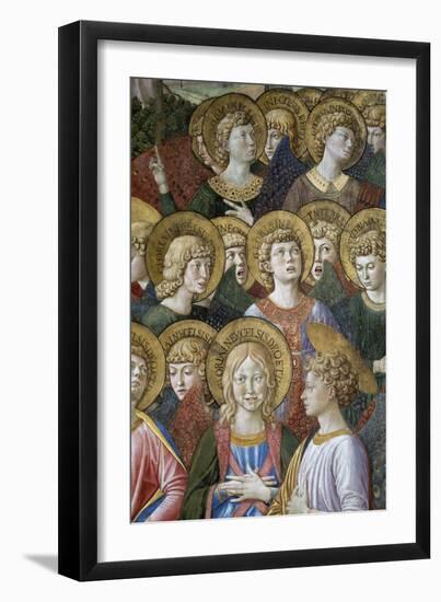 The Journey of the Magi to Bethlehem. Detail: Angels. 1459 - 60-Benozzo Gozzoli-Framed Giclee Print