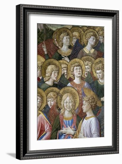 The Journey of the Magi to Bethlehem. Detail: Angels. 1459 - 60-Benozzo Gozzoli-Framed Giclee Print