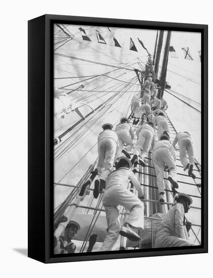 The Juan Sebastin at International Naval Review-Hank Walker-Framed Premier Image Canvas