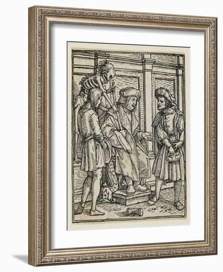 The Judge from Dance of Death (Lyons), 1538, 1523-1526-Hans Holbein the Younger-Framed Giclee Print