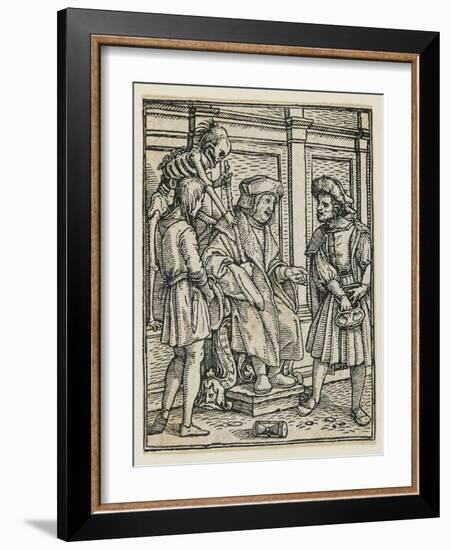 The Judge from Dance of Death (Lyons), 1538, 1523-1526-Hans Holbein the Younger-Framed Giclee Print