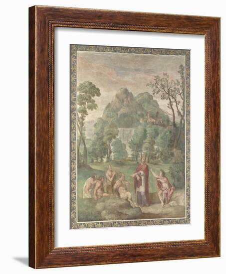 The Judgement of Midas, 1616-18-Domenichino-Framed Giclee Print