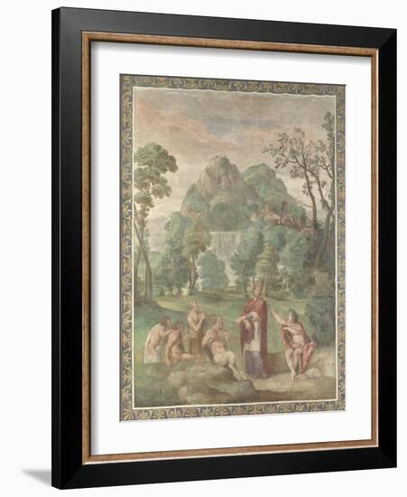 The Judgement of Midas, 1616-18-Domenichino-Framed Giclee Print