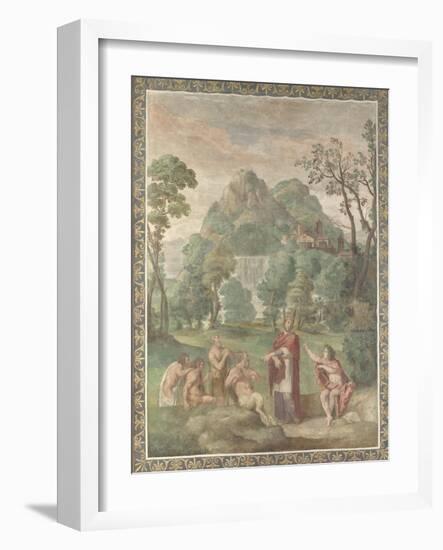 The Judgement of Midas, 1616-18-Domenichino-Framed Giclee Print