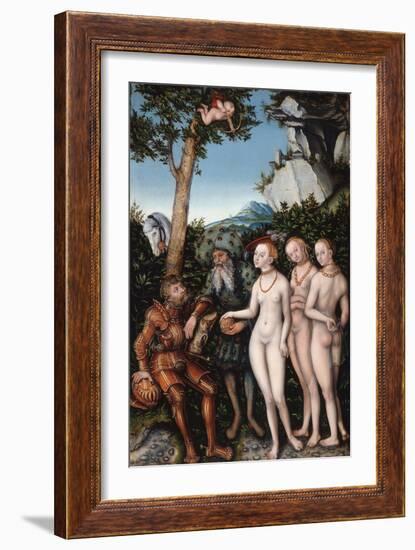 The Judgement of Paris, 1530-Lucas Cranach the Elder-Framed Giclee Print